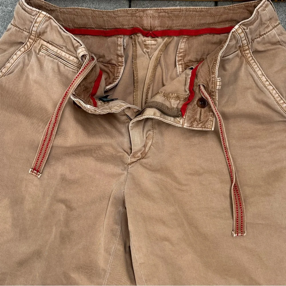 Vintage Polo By Ralph Lauren Shorts Mens 32x10 Khaki‎ Cargo Flat Front Cotton